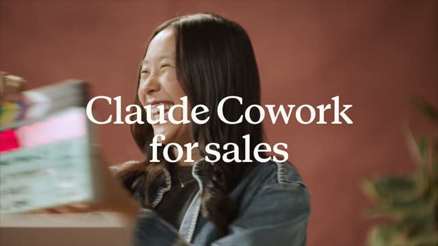 Claude Cowork for sales (Anthropic 公式、 Brittany)