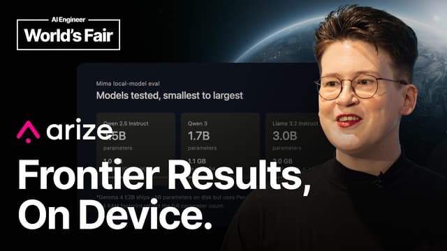 Frontier results, on device — RL Nabors, Arize