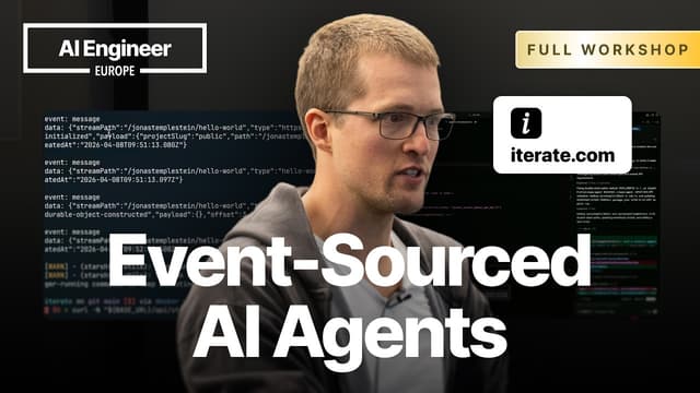 Make Your Own Event-Sourced Agent Harness Using Stream Processors — Jonas Templestein, Iterate